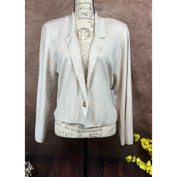 Design History One Button Neutral Blazer - Cream - size XXL - Picture 5 of 12